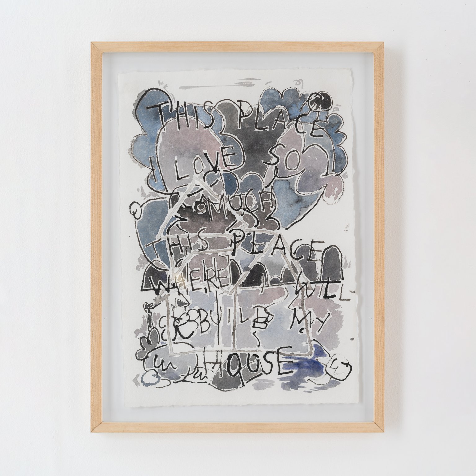 o.T. by Ulrich Okujeni, 2023, ink on Bütten