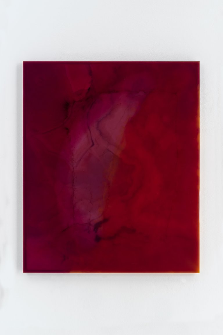 Mount Petrol (Mediumvioletred, Mediumpurple, Palevioletred, Gold) by Nino Maaskola, 2023, onyx, synthetic resin