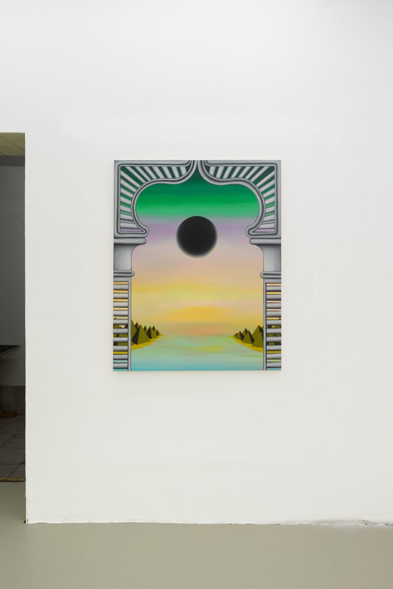 You don't, I don't, we don't, 2022, oil on canvas, 100 x 80 cm, Call Alexander, he knows what to do