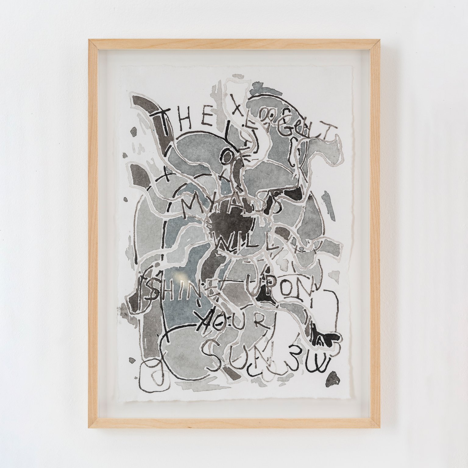 o.T. by Ulrich Okujeni, 2023, ink on Bütten