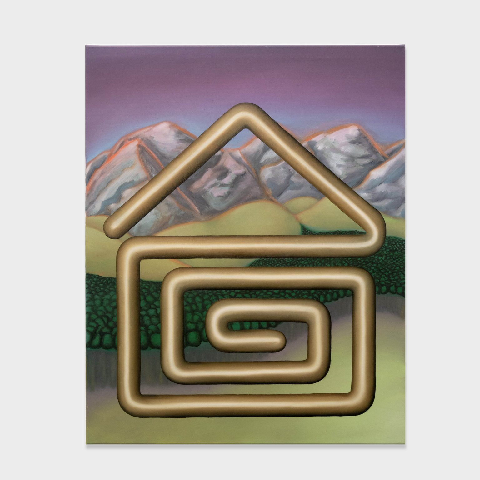 Rebooting causes similar problems (all the time) by Stefan Jeske, 2020, oil on canvas