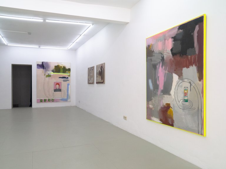 installation view, Who made my cat two-dimensional?