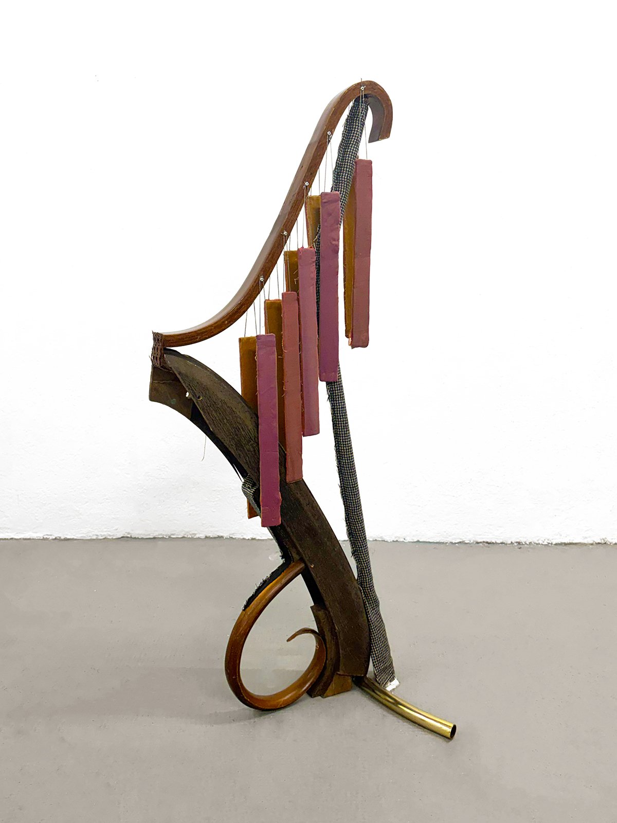 Key Ring by Miriam Schmitz, 2026, wood, steel, fabric