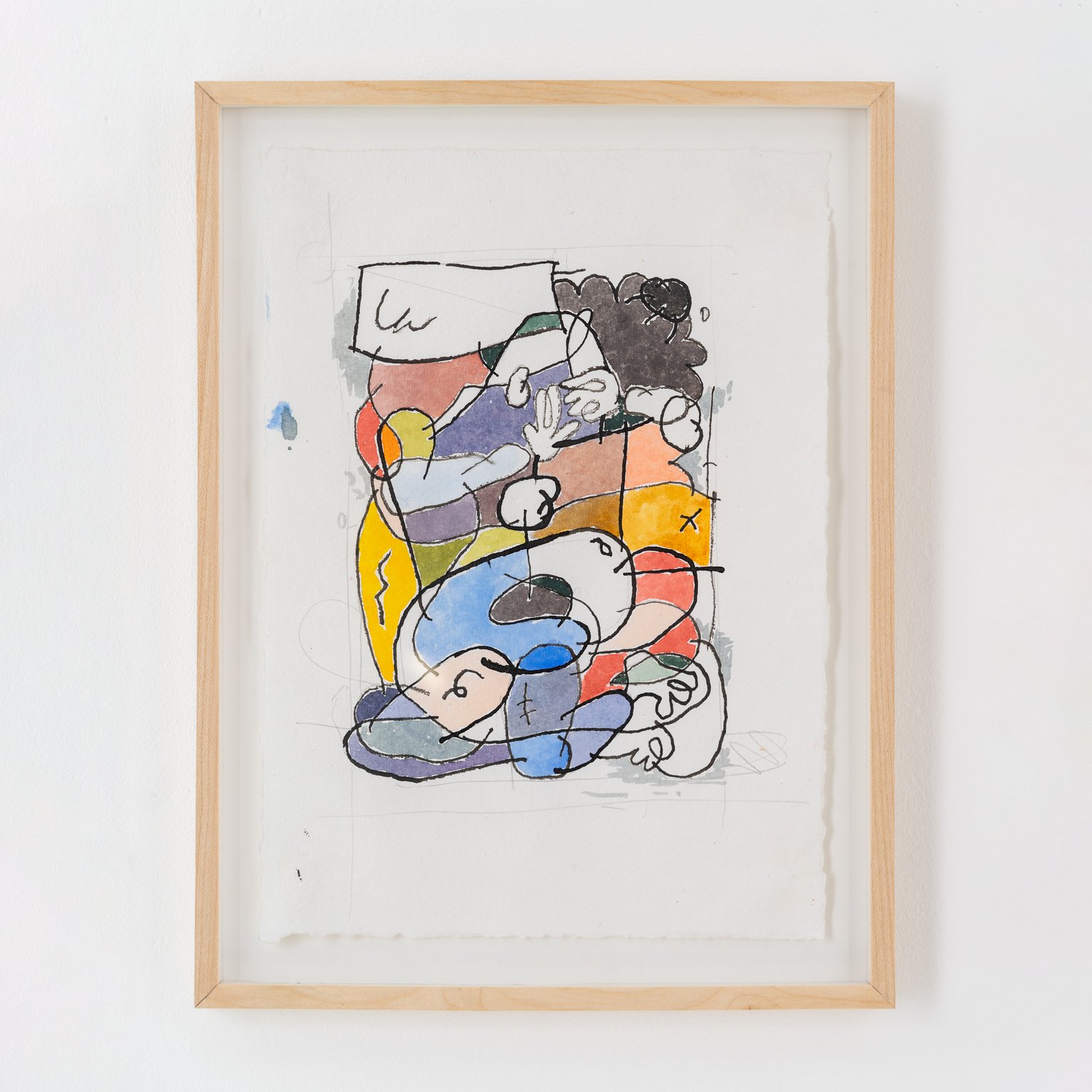 o.T. by Ulrich Okujeni, 2023, pencil and ink on Bütten