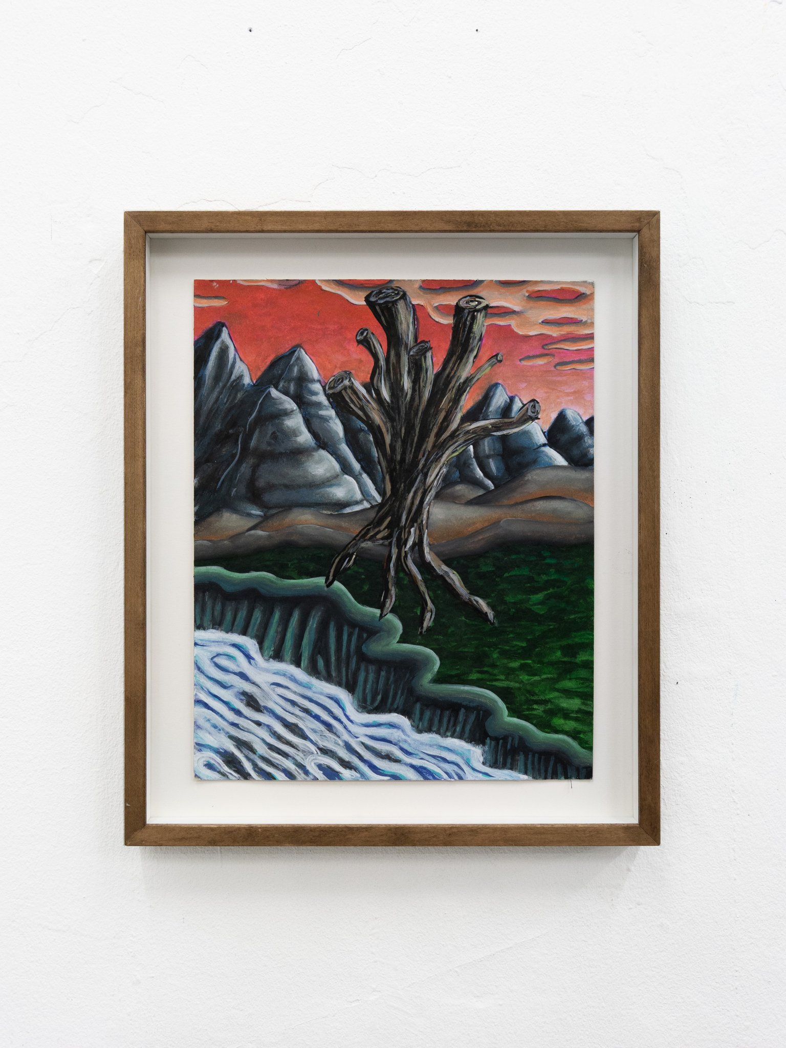 Wherever that river flows, that's where I want to be by Stefan Jeske, 2025, watercolor on paper