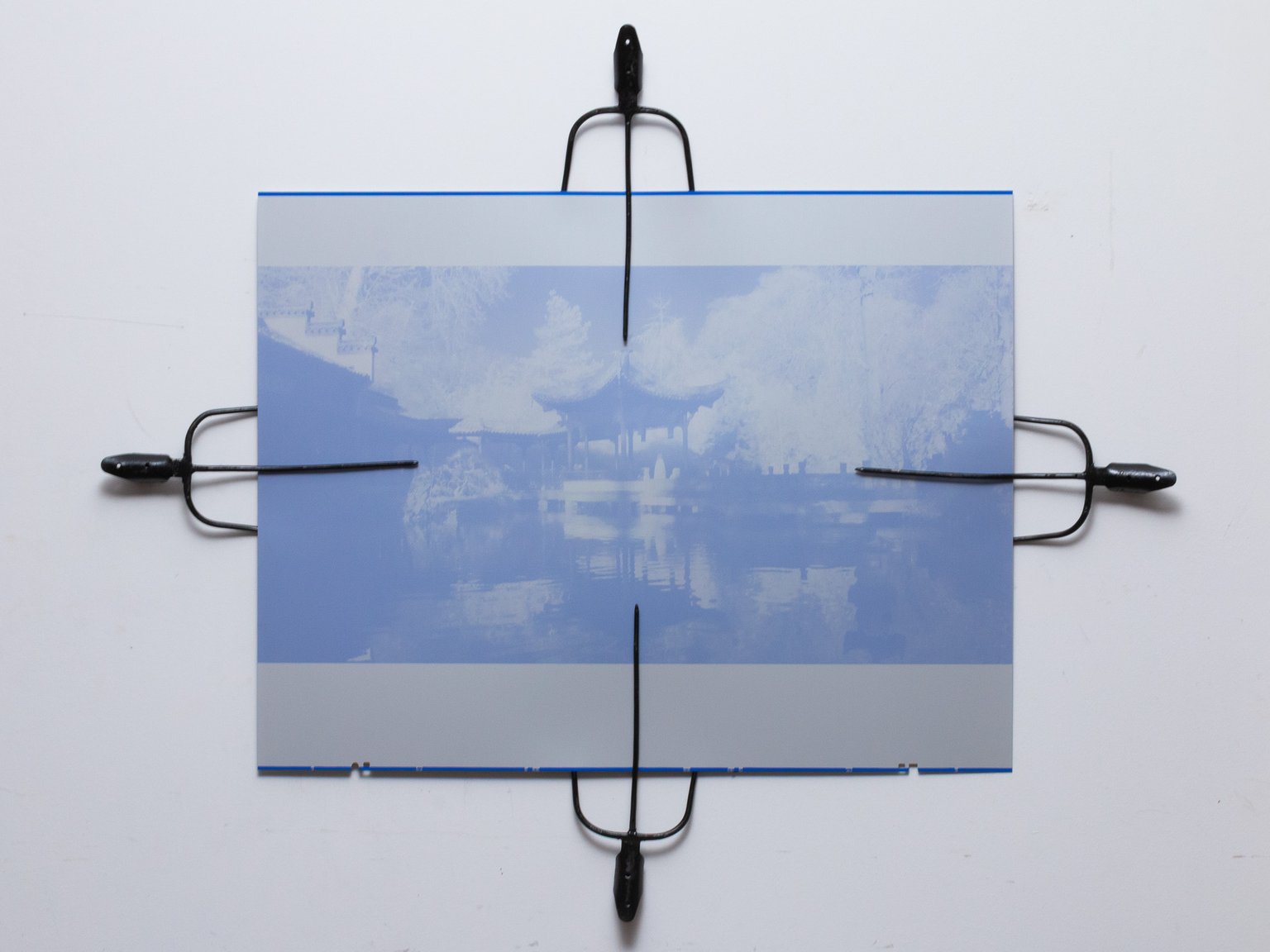 Schwestermond by Lukas Rehm, 2026, aluminum printing plate, coated iron