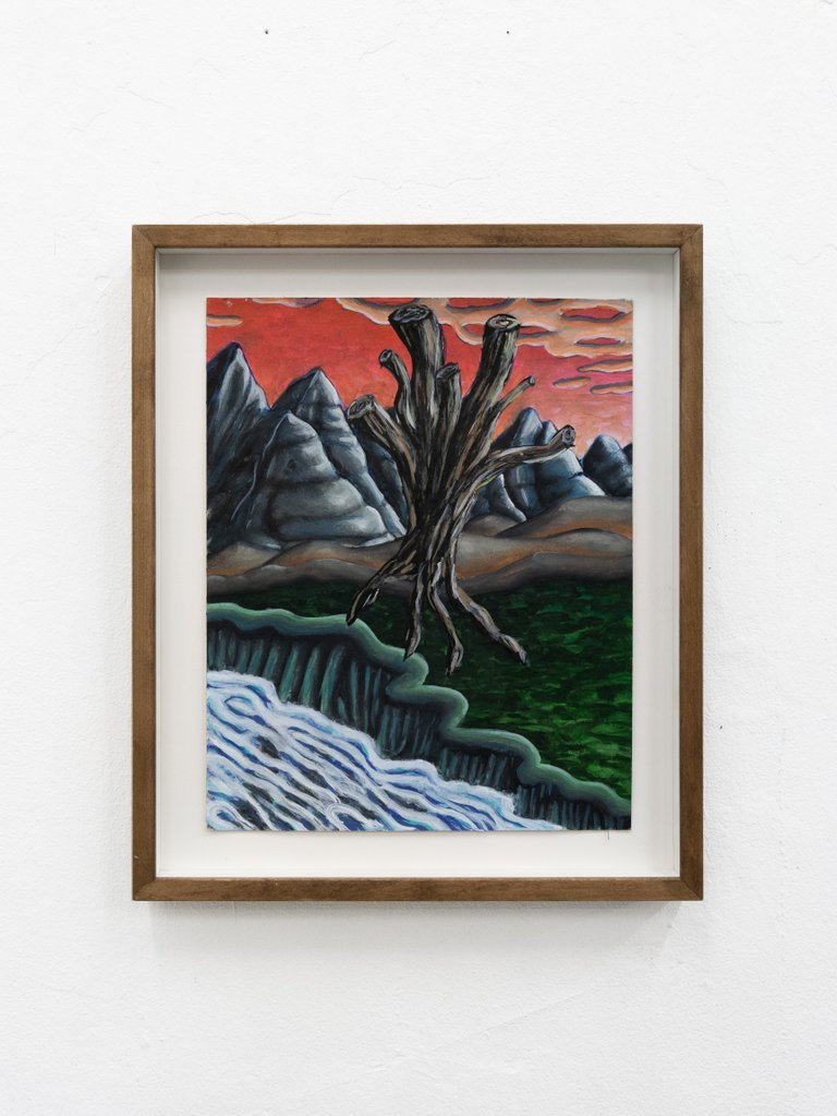 Wherever that river flows, that's where I want to be by Stefan Jeske, 2025, watercolor on paper