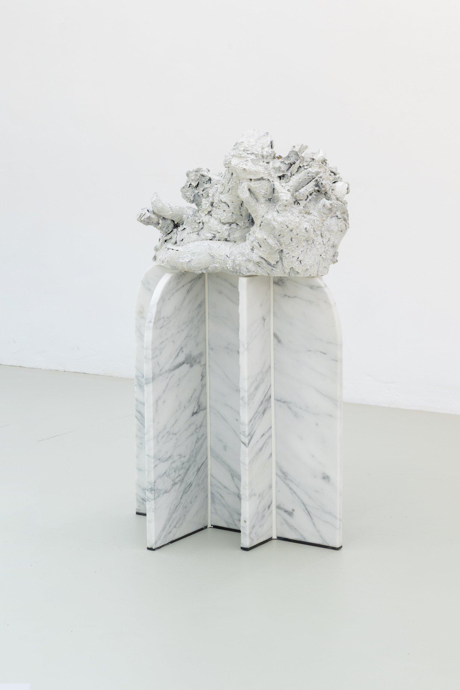Maa by Nino Maaskola, 2025, marble, wood, resin, pigments