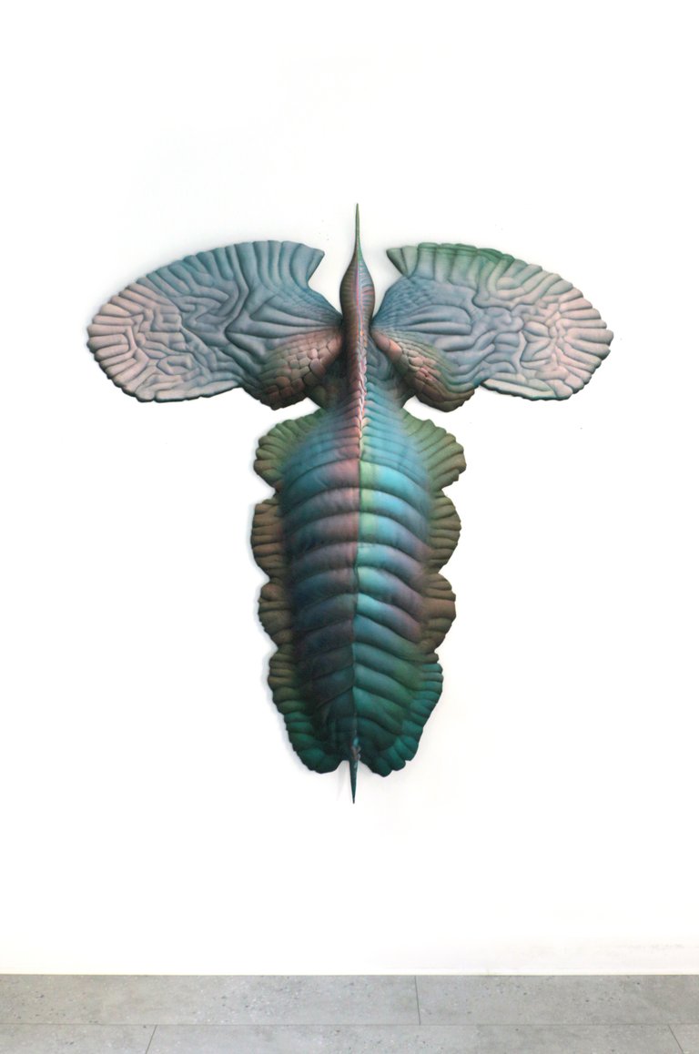 Seed 594 by Caroline Delieutraz, 2025, digital print on polyester fabric, quilting