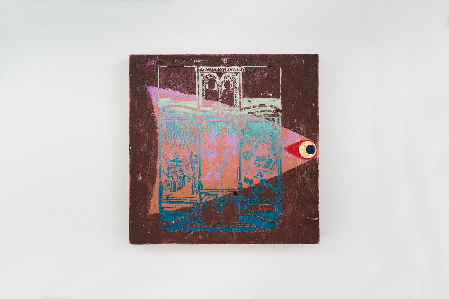 biblia Pauperum III by Vicente Hirmas, 2023, oil and acrylic on carved wood