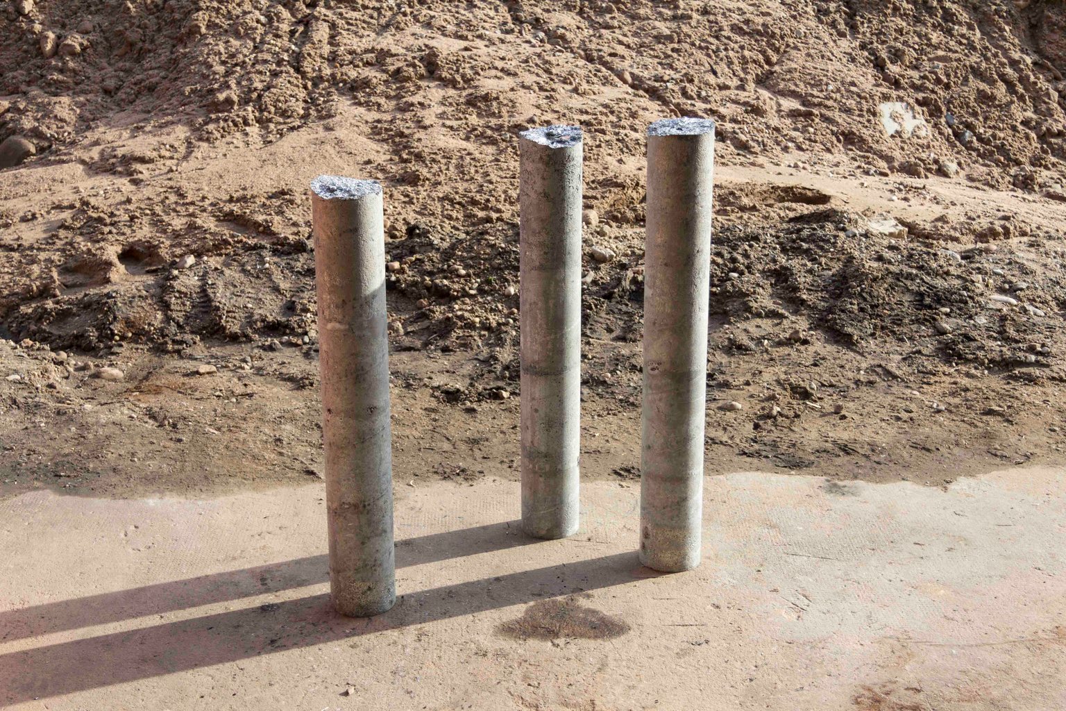 Still Standing Stars by Nino Maaskola, 2020, zinc, concrete