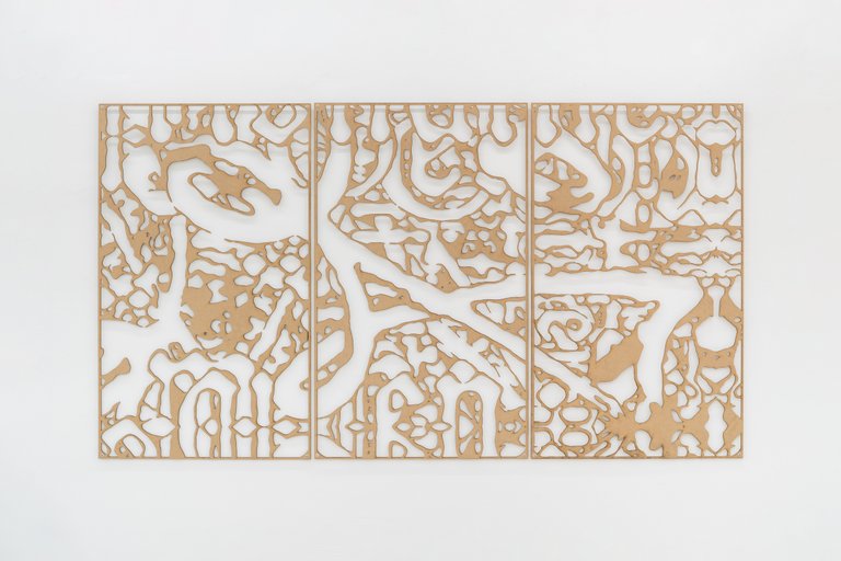 Schnörkel / Unterschrift by Marc Botschen, 2024, MDF