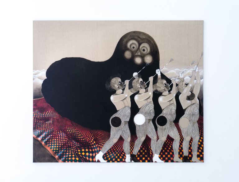 Minkowski Parade (Hausswolff) by Stefanie Popp, 2020, oil on linen