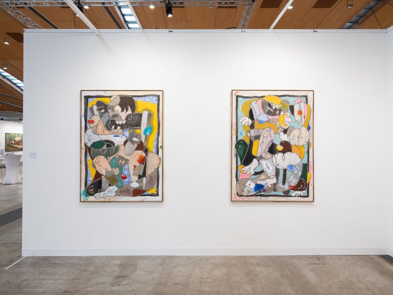 installation view; works by Ulrich Okujeni
