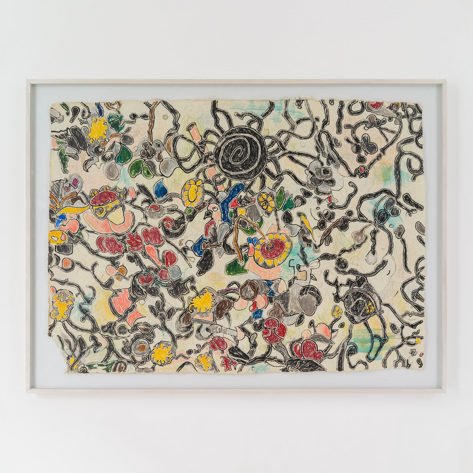 o.T. by Ulrich Okujeni, 2023, pencil and colored pencil on Bütten