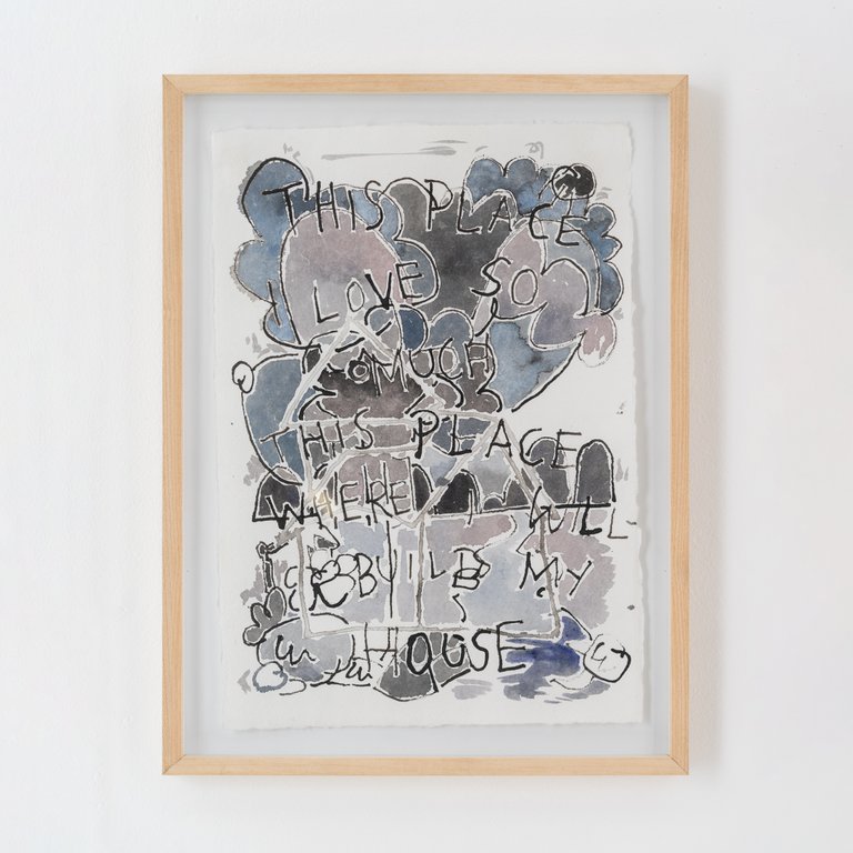 o.T. by Ulrich Okujeni, 2023, ink on Bütten