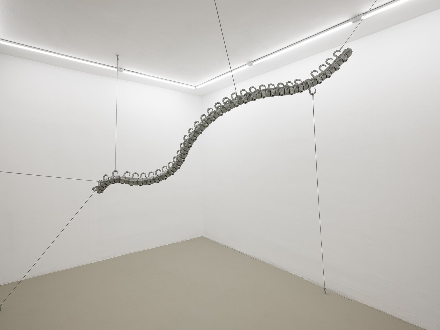 Unicorn by Emil Walde, 2024, galvanized steel, wire ropes