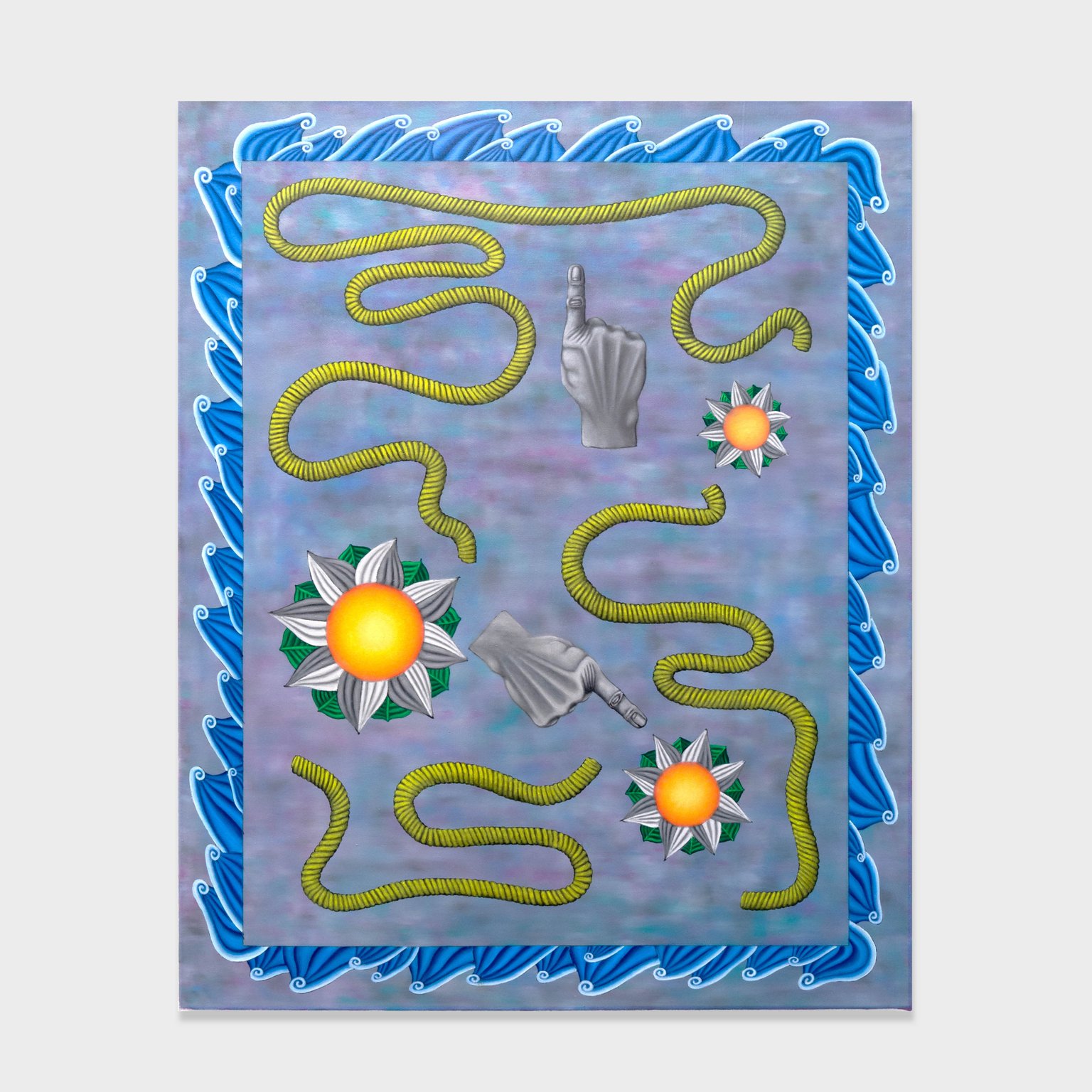 Until everyone is an island by Stefan Jeske, 2022, oil on canvas