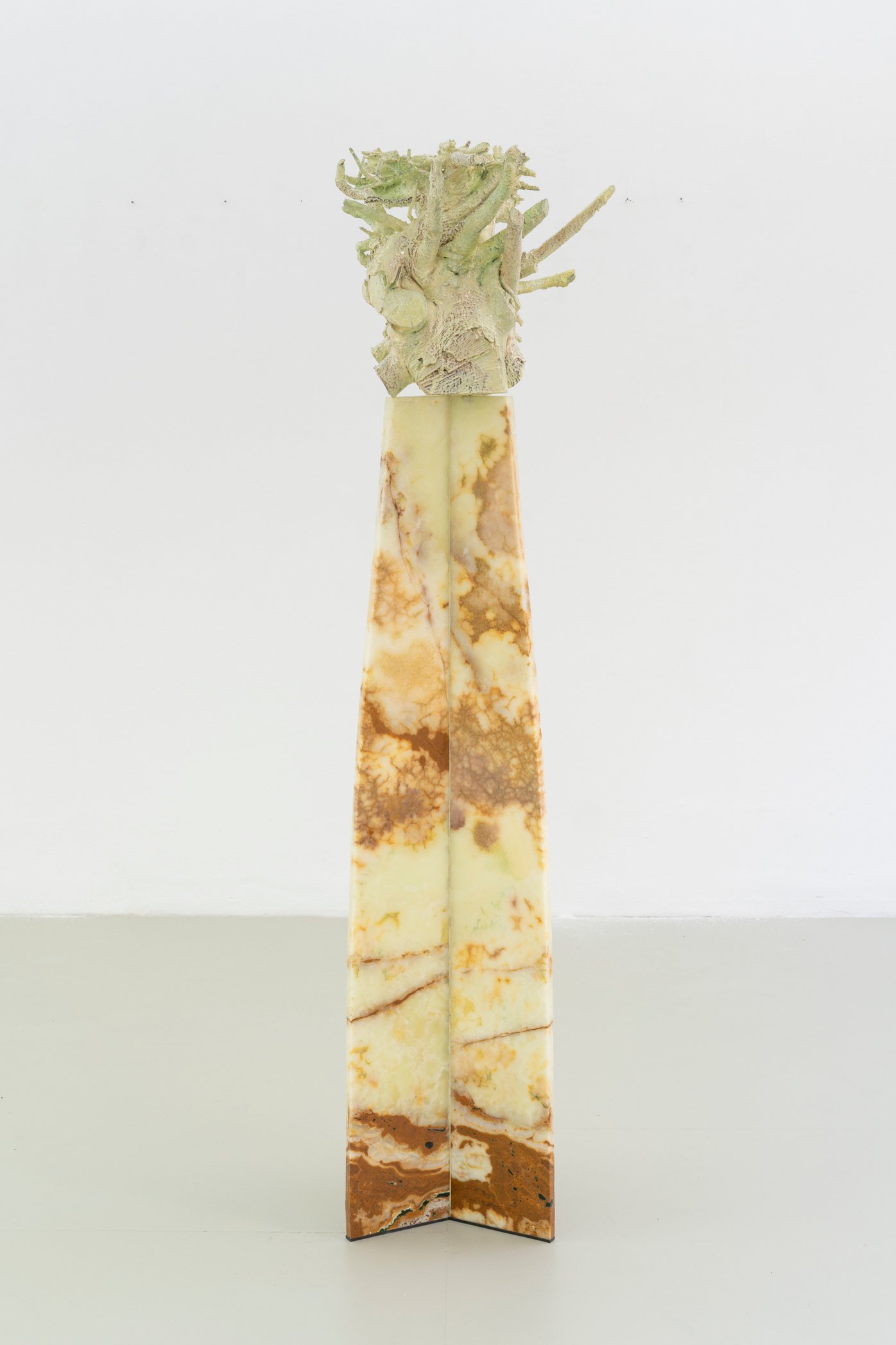 Maa by Nino Maaskola, 2025, marble, wood, resin, pigments