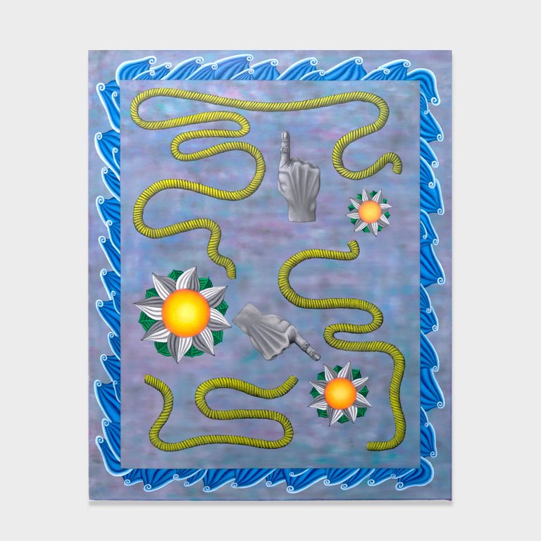 Until everyone is an island by Stefan Jeske, 2022, oil on canvas