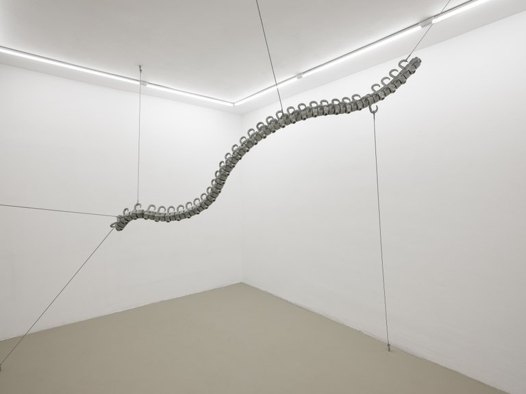 Unicorn by Emil Walde, 2024, galvanized steel, wire ropes